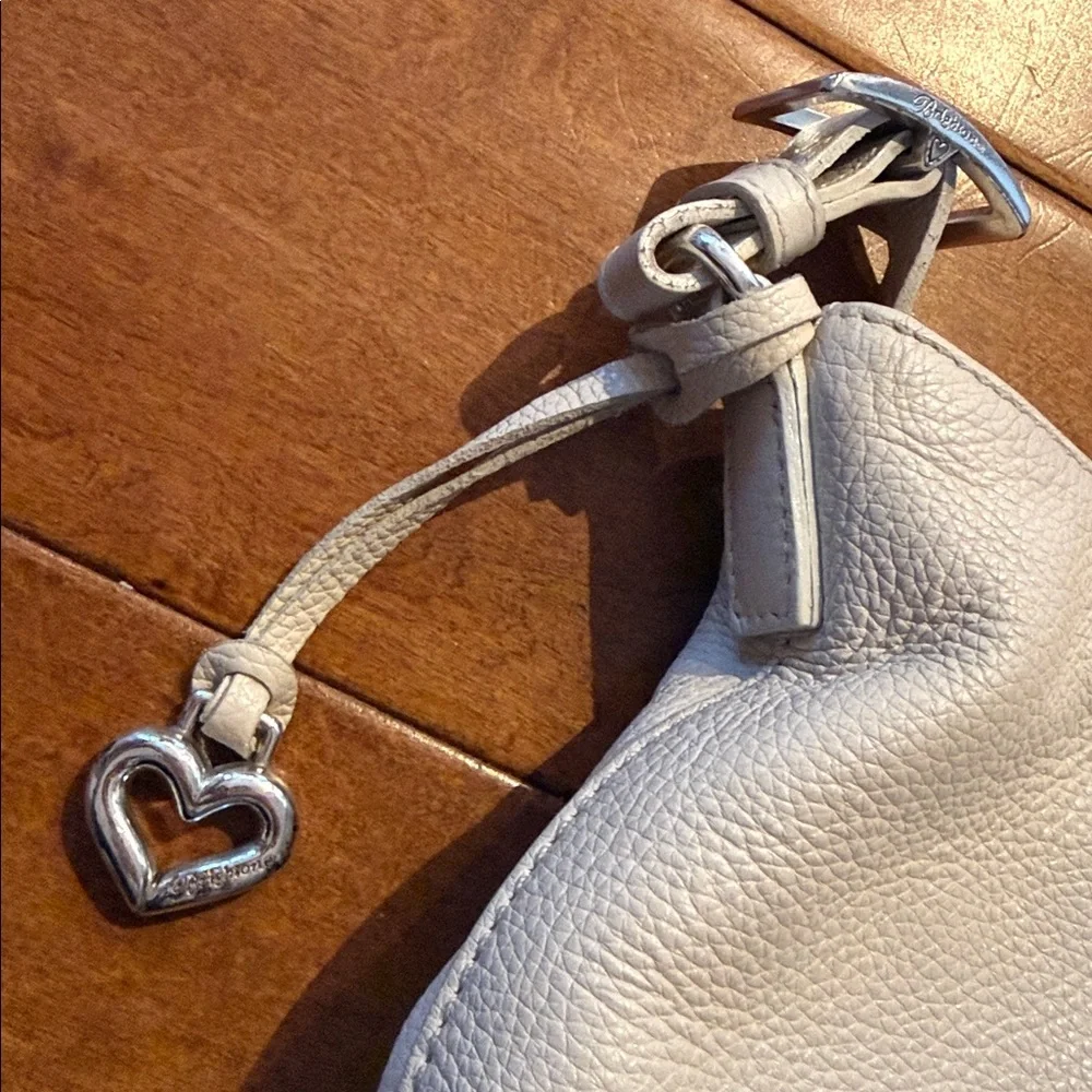 Brighton Ivory Crossbody Bag with Tassel Genuine Leather - Picture 4 of 7